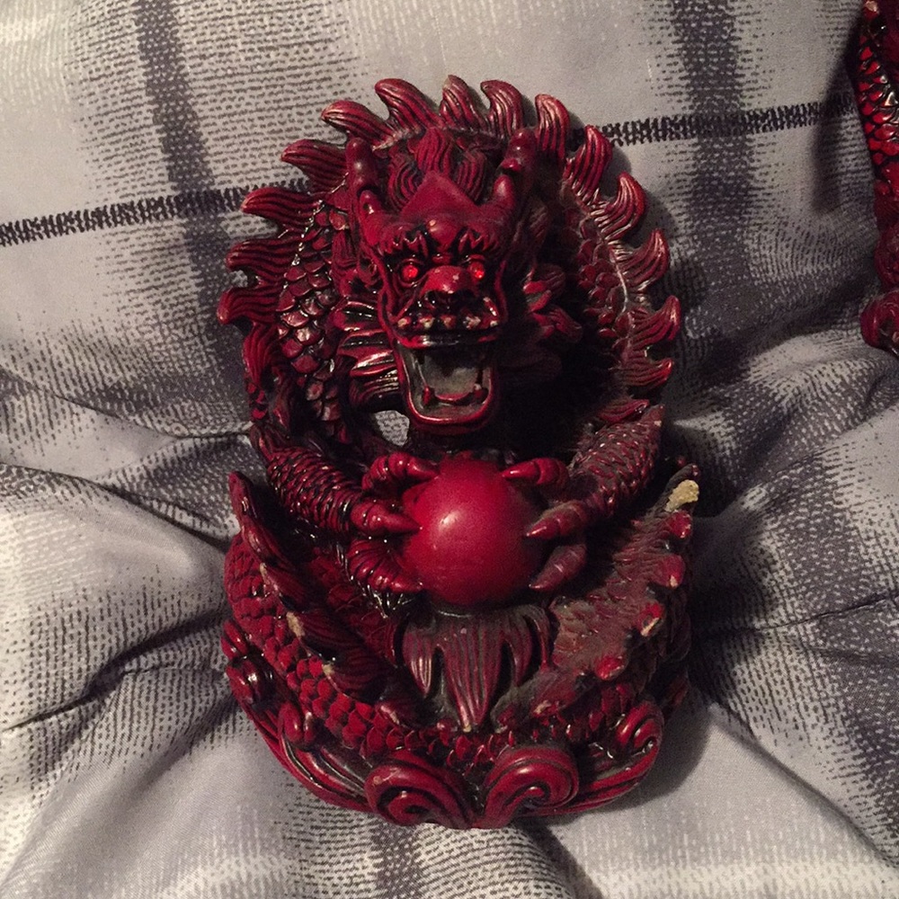 Red Dragon Statue